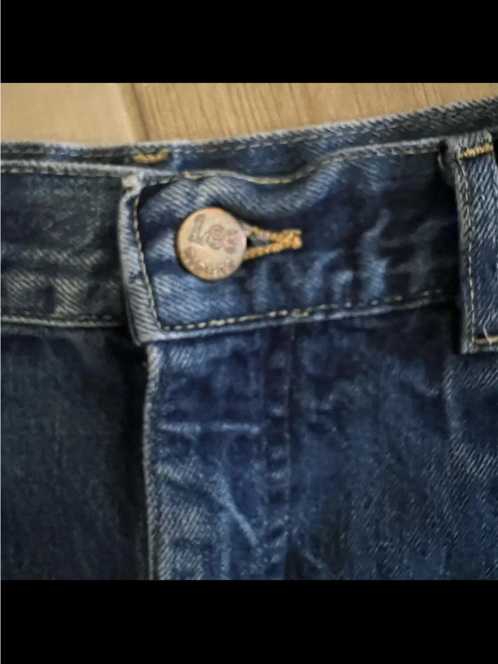 Vintage Lee Mom Jean Made In USA High Waist Pleated Tapered Leg Blue 80s Size 14